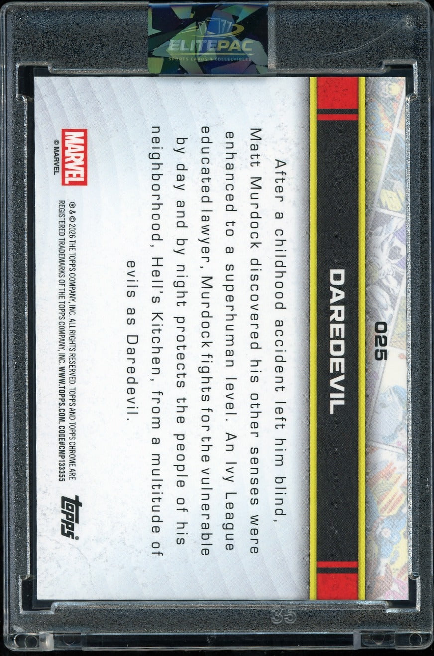 2026 Topps Marvel Chrome refractor DareDevil