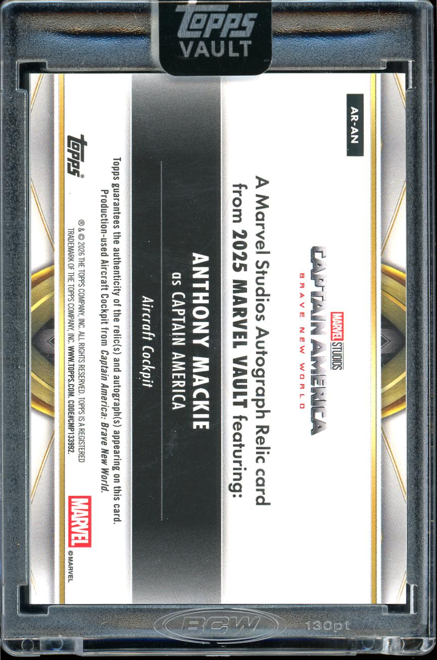 2026 Topps Marvel Vault Captain America Anthony Mackie 15/50