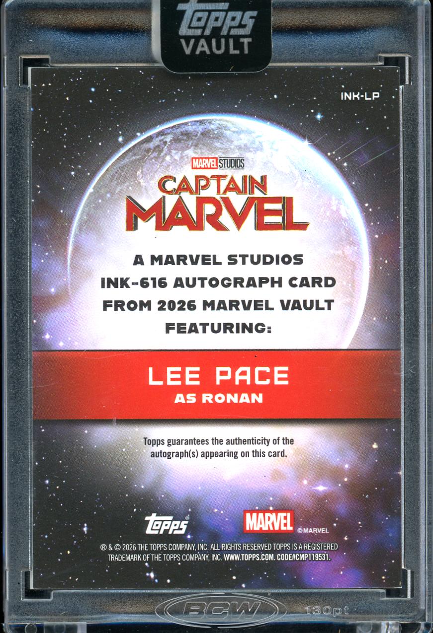 2026 Topps Marvel Vault Ink 616 Ronan Lee Pace