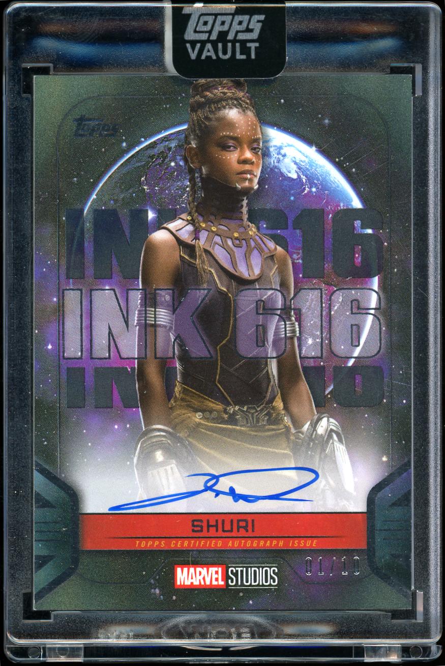 2026 Topps Marvel Vault Ink 616 Shuri Black Alpha 01/10