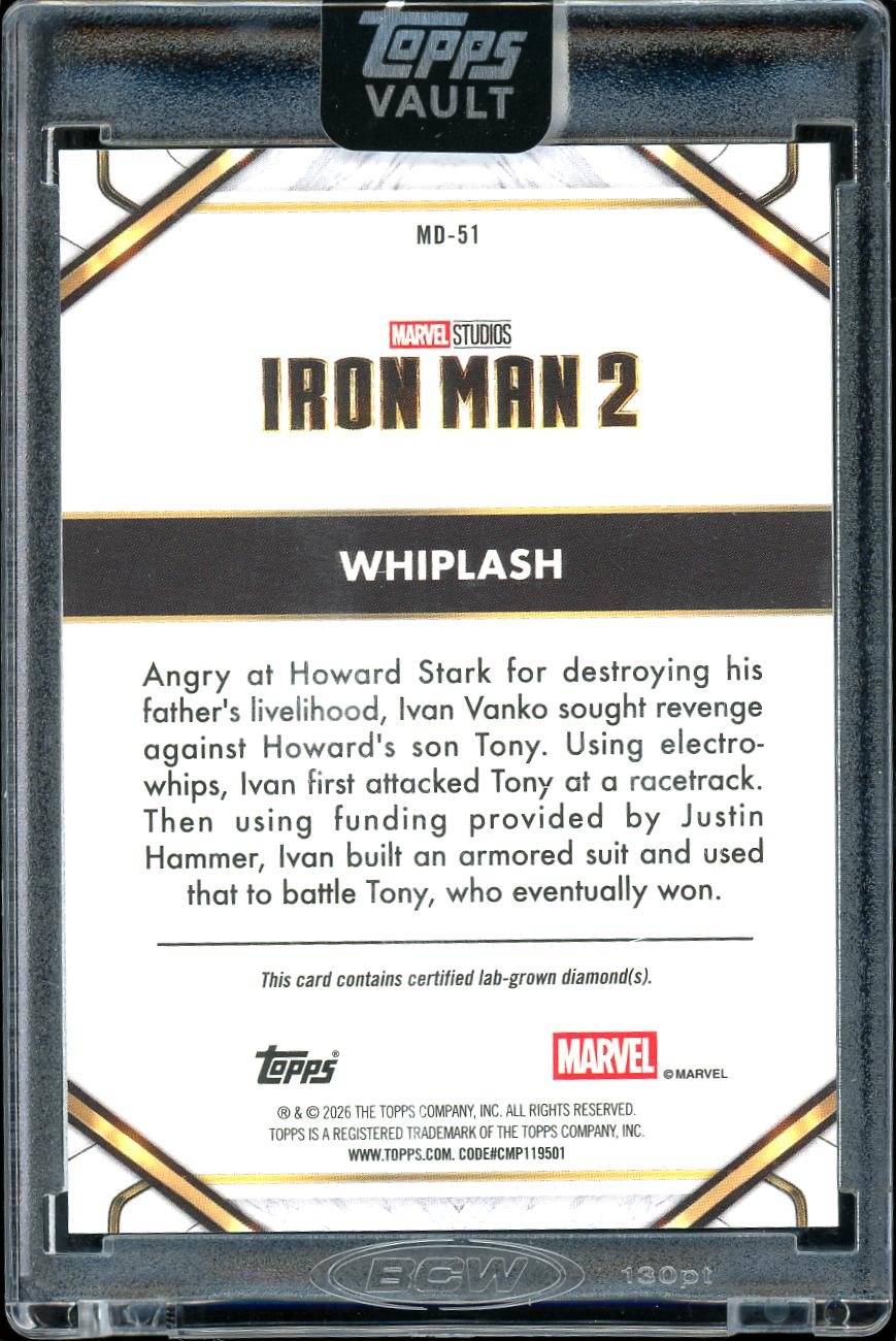 2026 Topps Marvel Vault Whiplash Silver Diamond 16/50