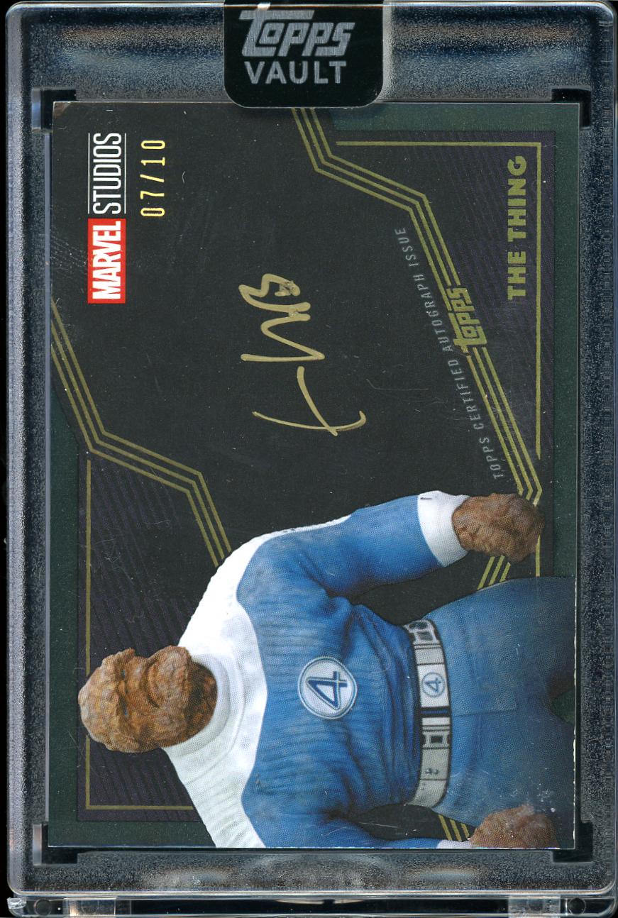 2026 Topps Marvel Vault Gold Auto The Thing Ebon Moss 07/10
