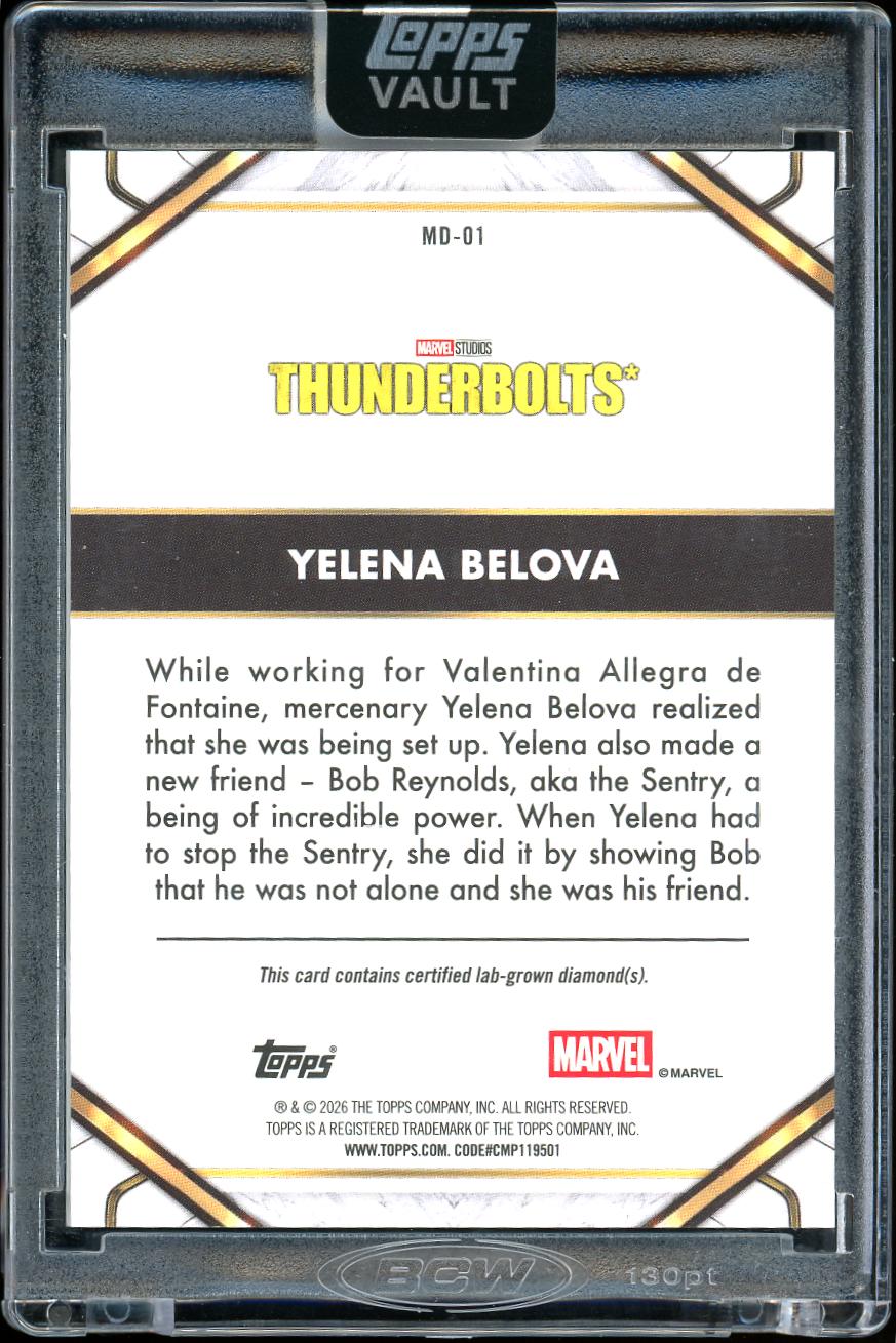 2026 Topps Marvel Vault Yelena Belova Silver Diamond 15/50