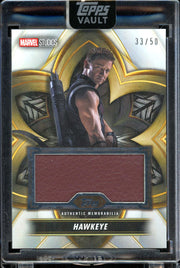 2026 Topps Marvel Vault Relic Sofa Hawkeye Jeremy Renner 33/50
