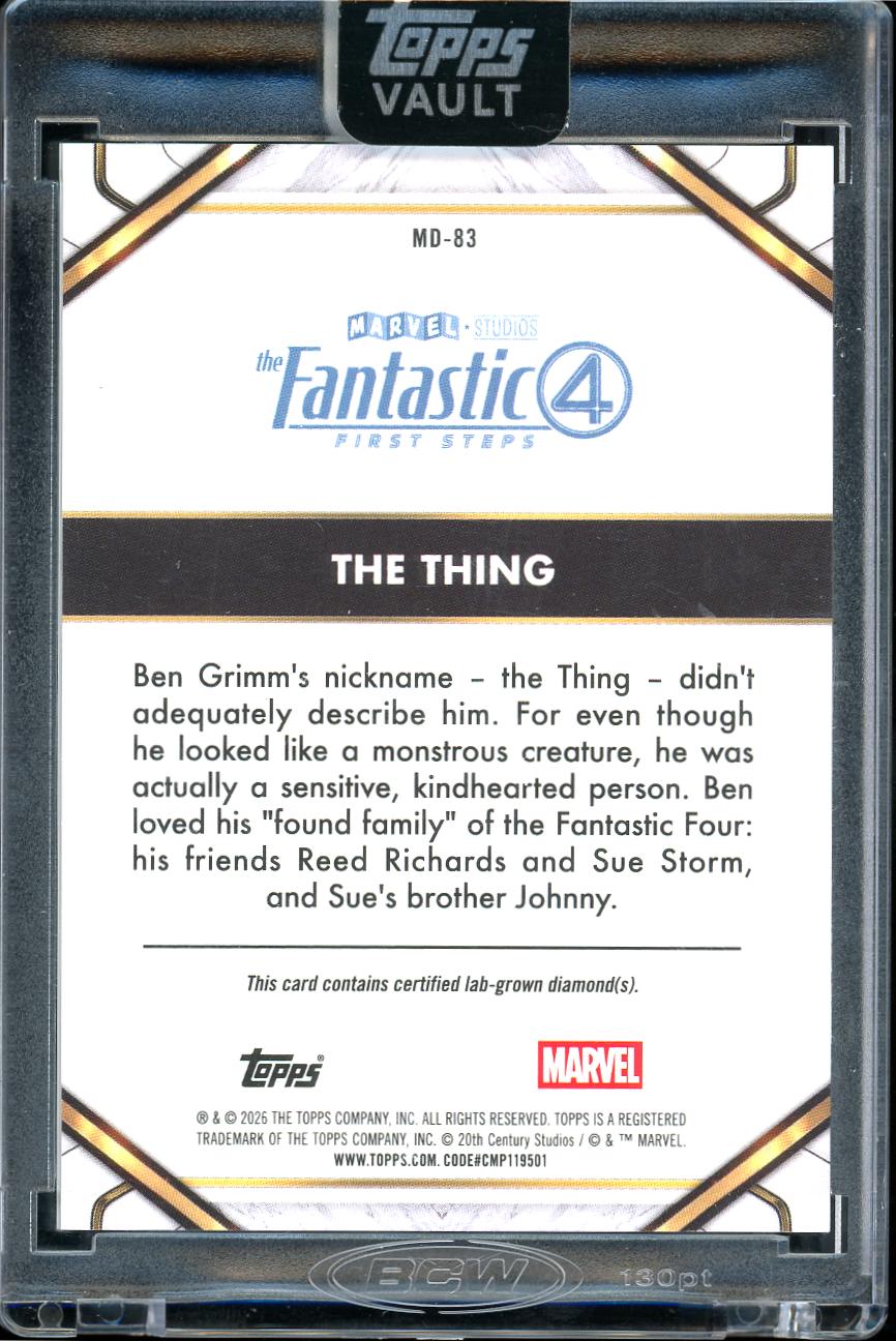 2026 Topps Marvel Vault Silver Diamond The Thing 16/50