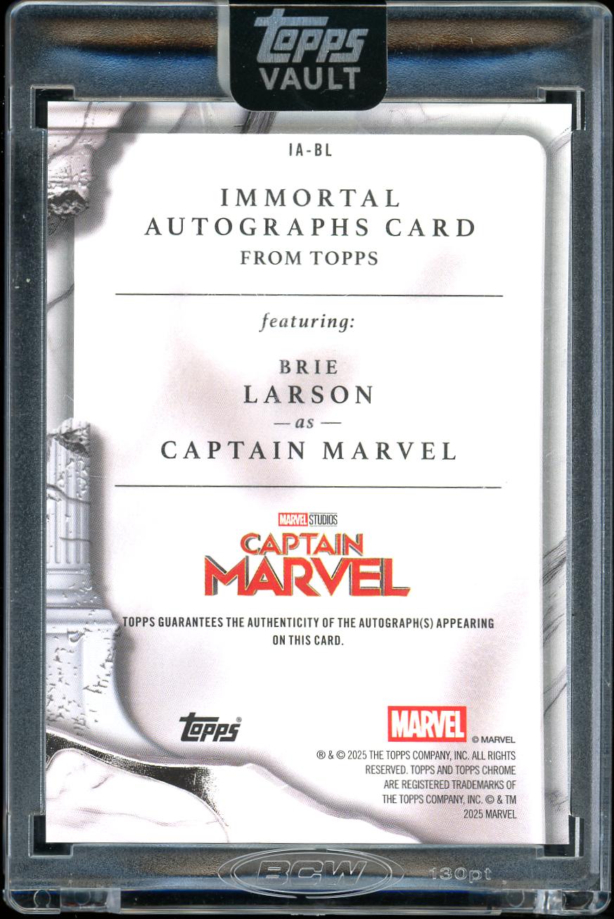 2026 Topps Marvel Vault Gold Marble Captain Marvel 06/50