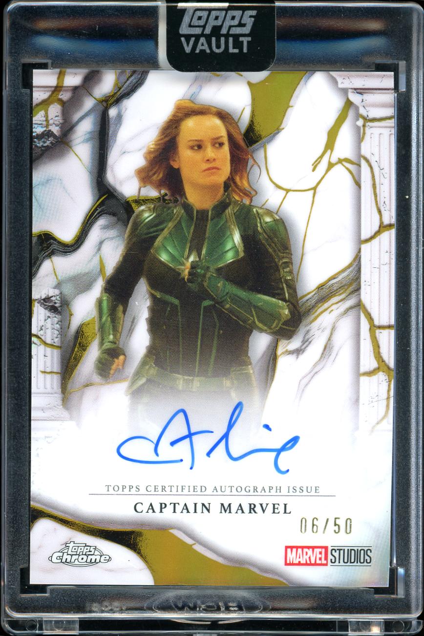2026 Topps Marvel Vault Gold Marble Captain Marvel 06/50