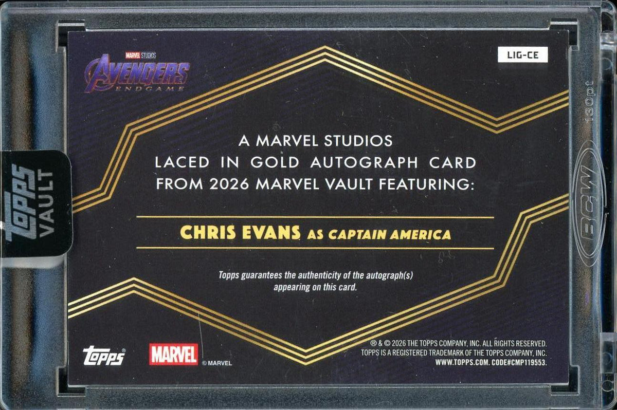 2026 Topps Vault Marvel Gold auto Captain America 02/25