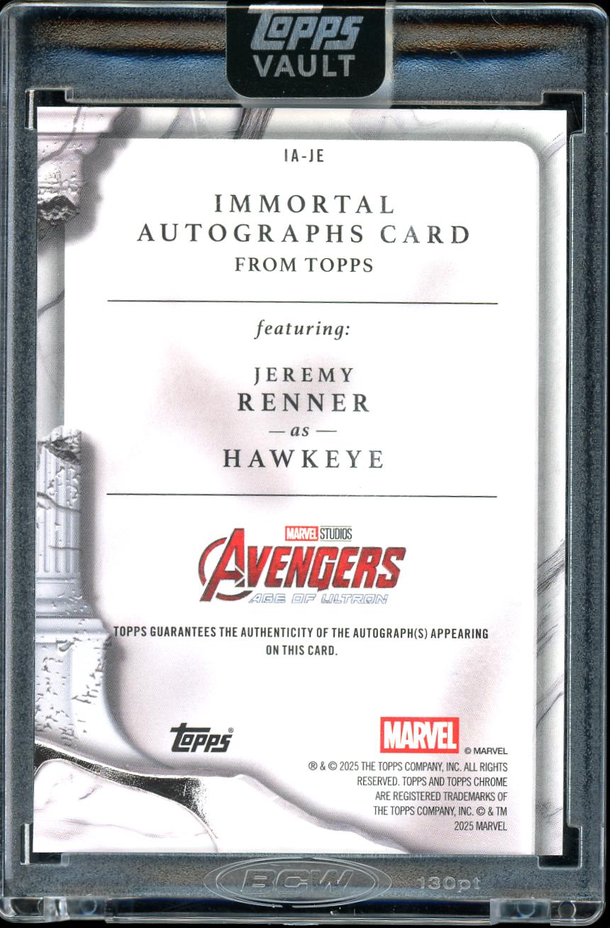 2026 Topps Vault Marvel Gold auto Hawkeye 42/50