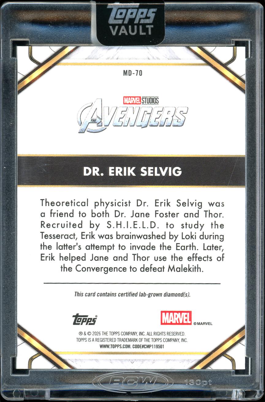 2026 Topps Vault Marvel Black Diamond Dr.Erik Selvig 5/10