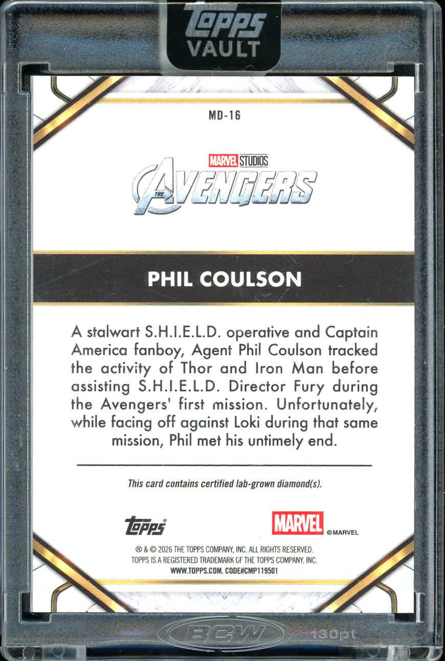 2026 Topps Marvel Vault Silver Diamond Phil Coulson 47/50