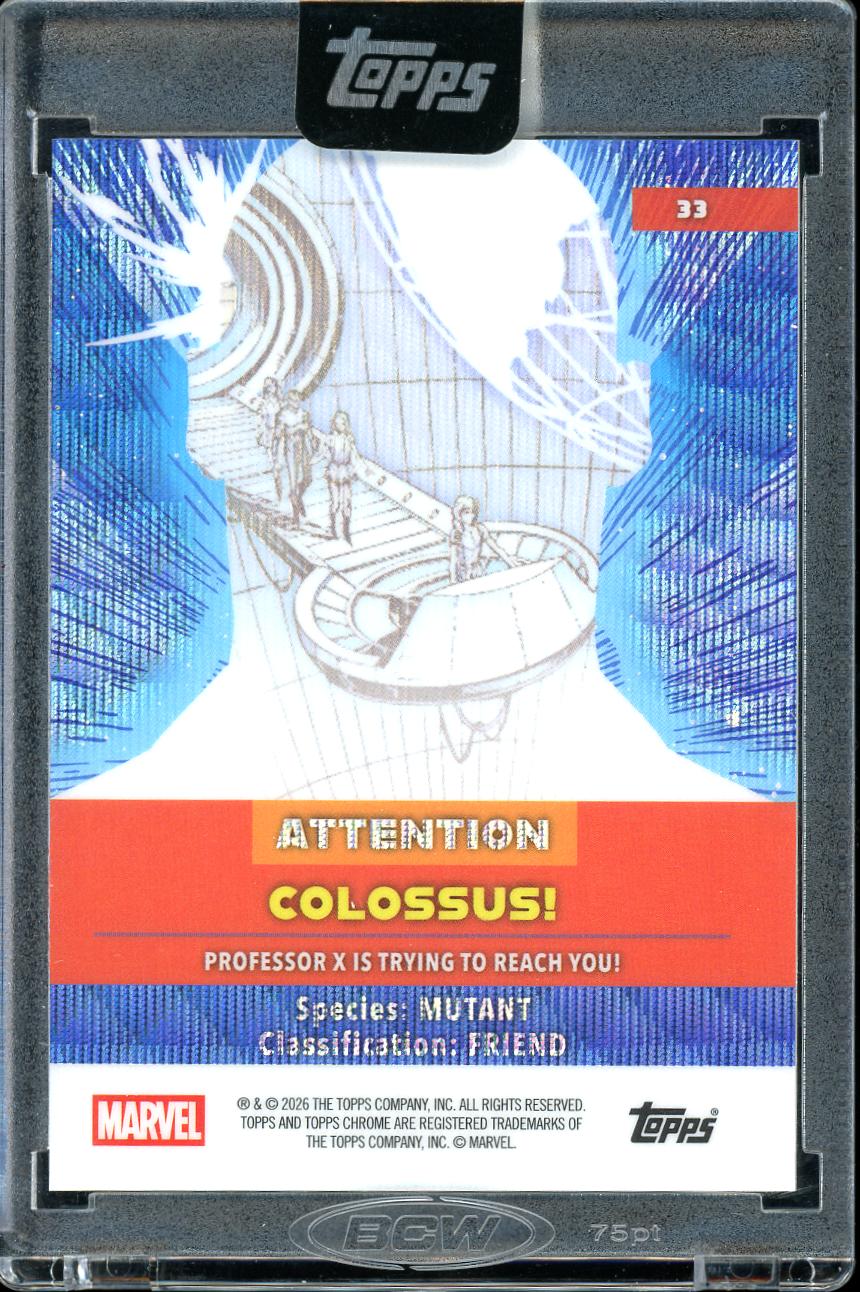 2026 Topps Marvel Cerebro Colossus Orange Alpha 01/25
