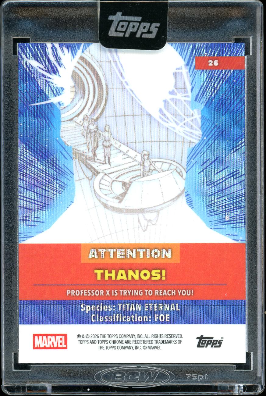 2026 Topps Marvel Mint Cerebro Thanos Orange Omaga 25/25