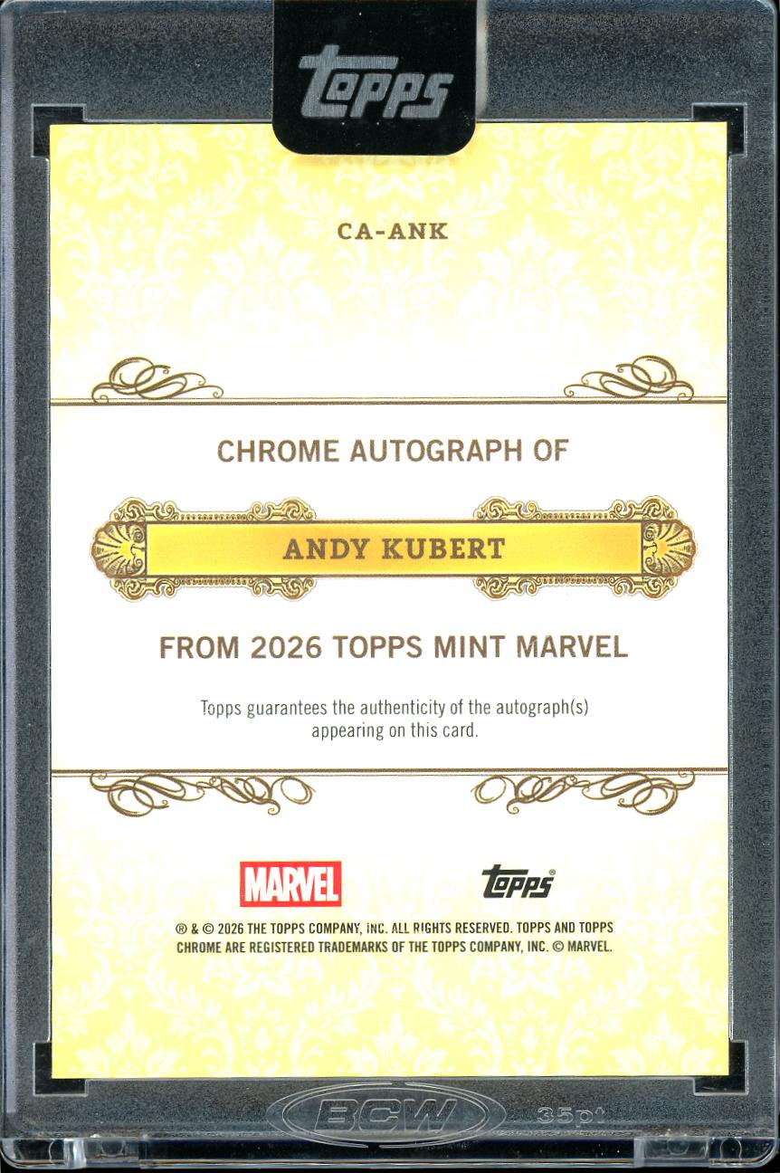 2026 Topps Mint Marvel Captain America Artist Auto Andy Kubert