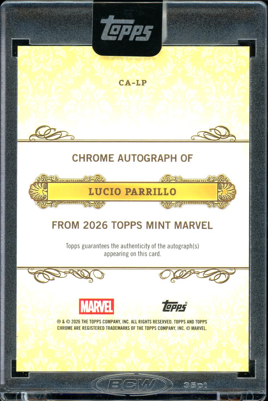 2026 Topps Mint Marvel Iron man Artist Auto Lucio Parrillo
