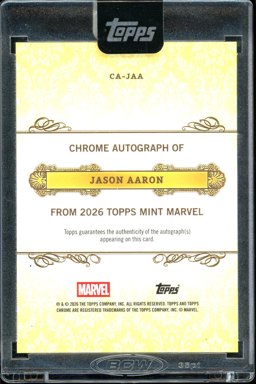 2026 Topps Mint Marvel Namor Artist Auto Jason Aaron