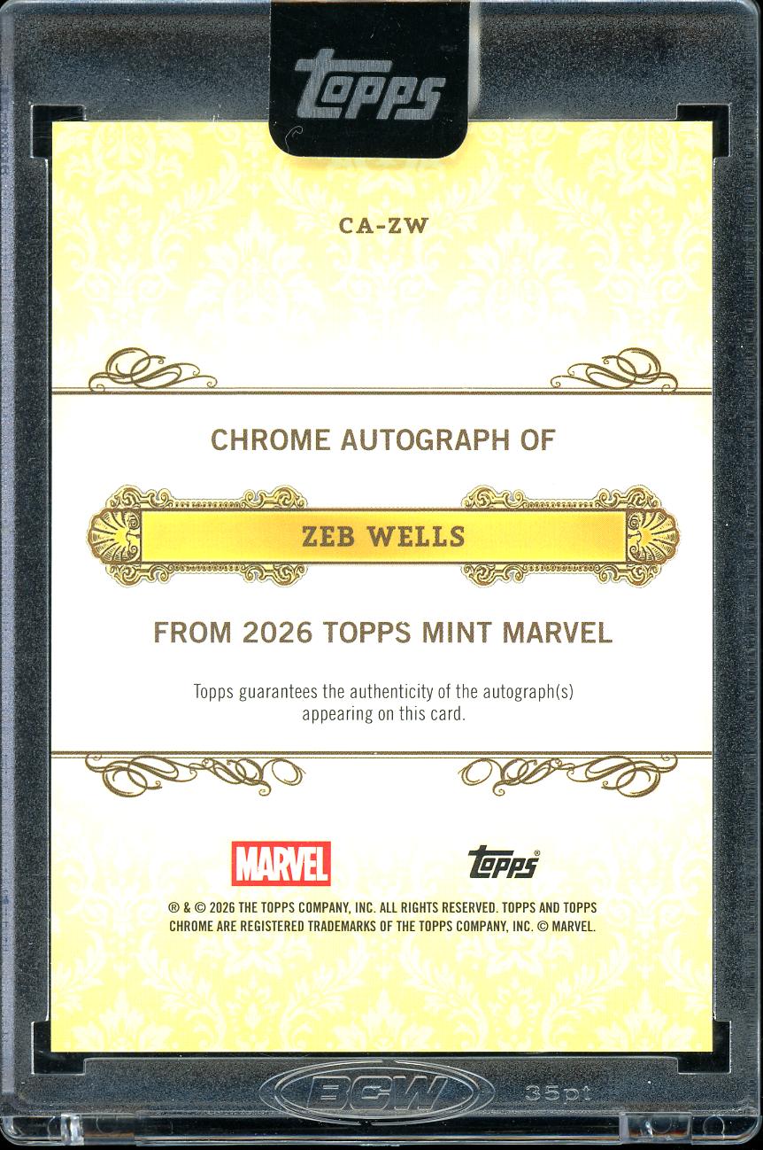 2026 Topps Mint Marvel Spider-Man Artist Auto Zeb Wells