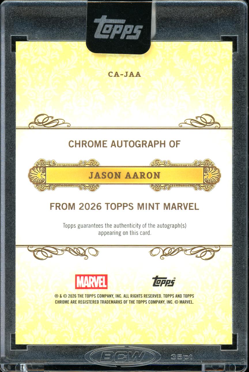 2026 Topps Mint Marvel Namor Artist Auto Jason Aaron