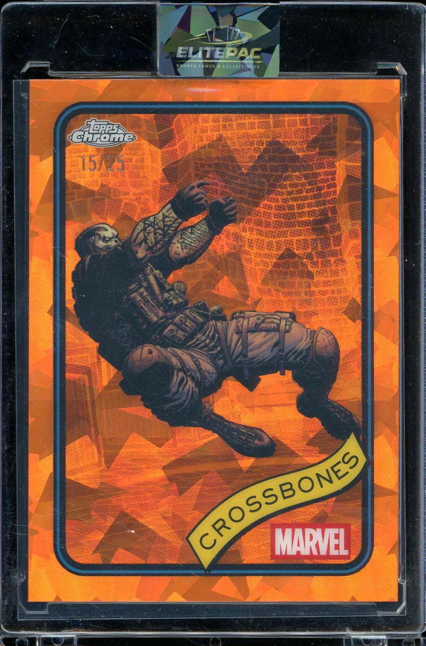 2025 Topps Sapphire Marvel Orange Crossbones 15/25