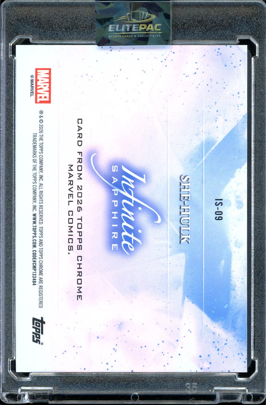 2026 Topps Sapphire Marvel Infinite She-Hulk case hit