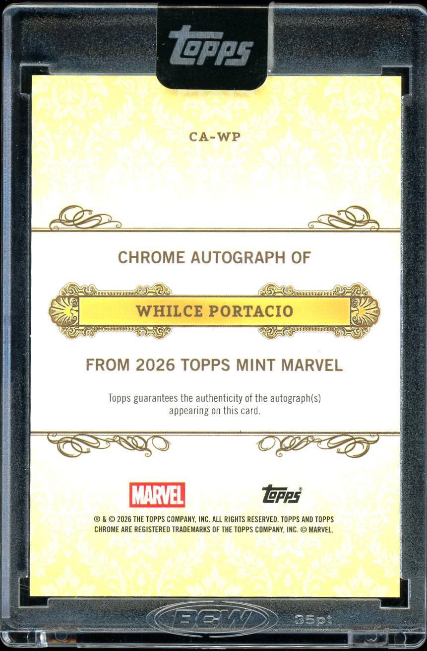 2026 Topps Mint Marvel Bishop Artist Auto Whilce Portacio red /5