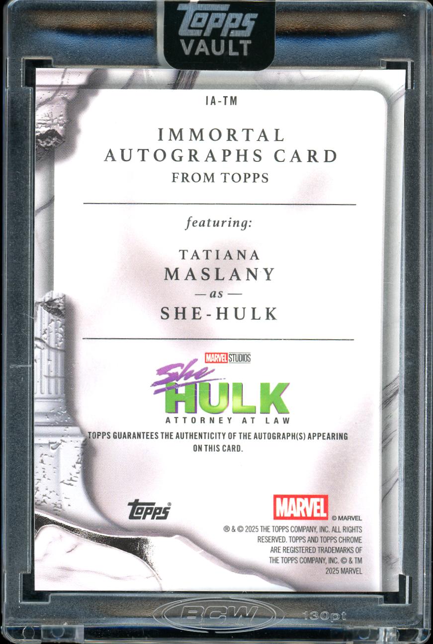 2026 Topps Vault Marvel Gold auto She Hulk 21/50