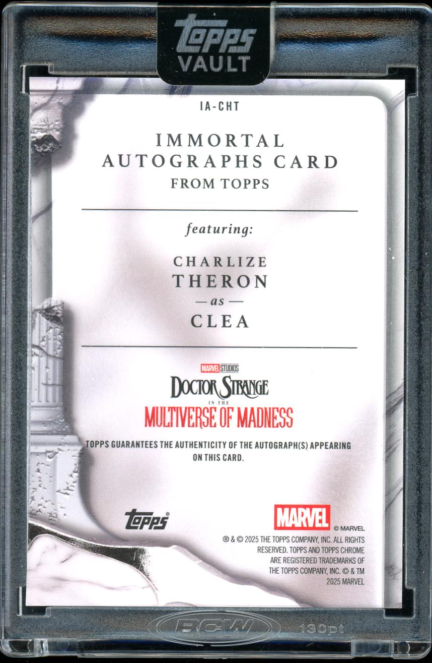 2026 Topps Vault Marvel Auto Clea as Charlize Theron 06/25