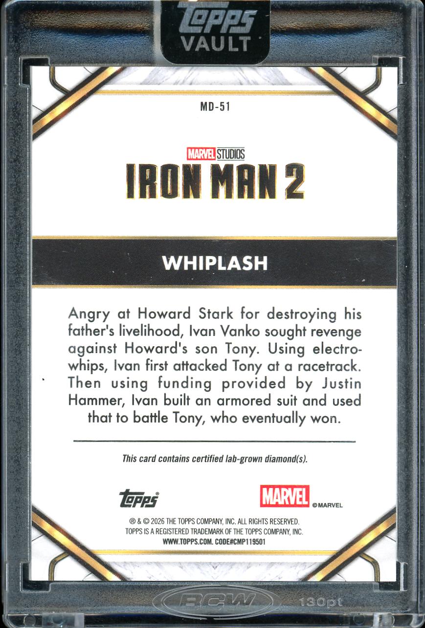 2026 Topps Vault Marvel Red Diamond Whiplash 2/5