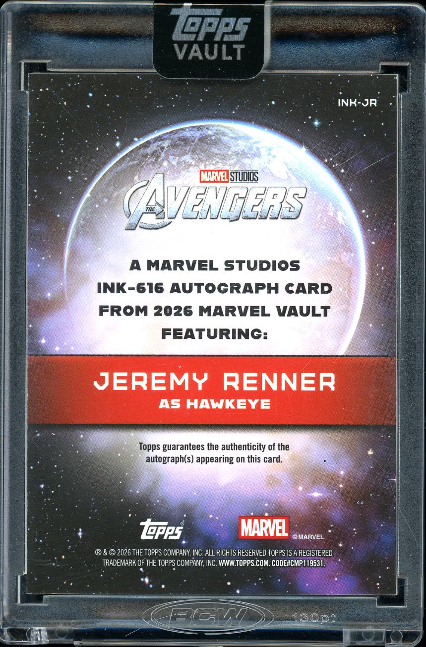 2026 Topps Vault Marvel Ink 616 Hawkeye 47/50