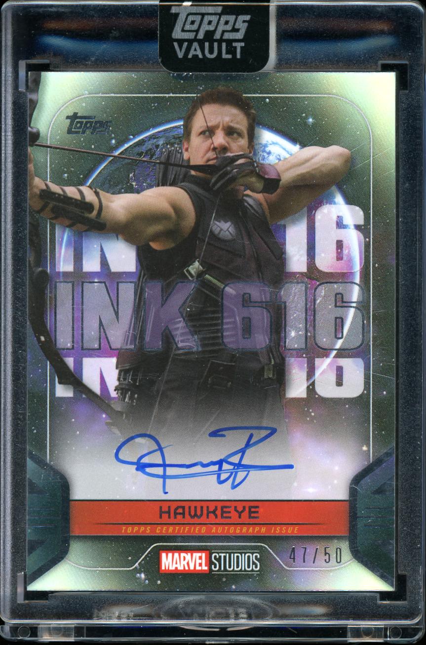 2026 Topps Vault Marvel Ink 616 Hawkeye 47/50