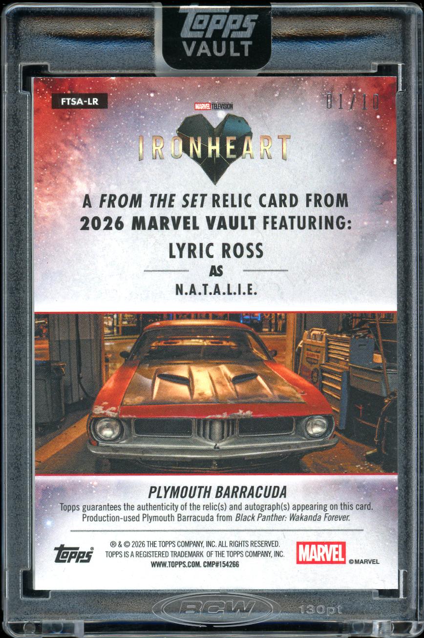 2026 Topps Vault Marvel Relic Auto N.A.T.A.L.I.E Alpha 01/10