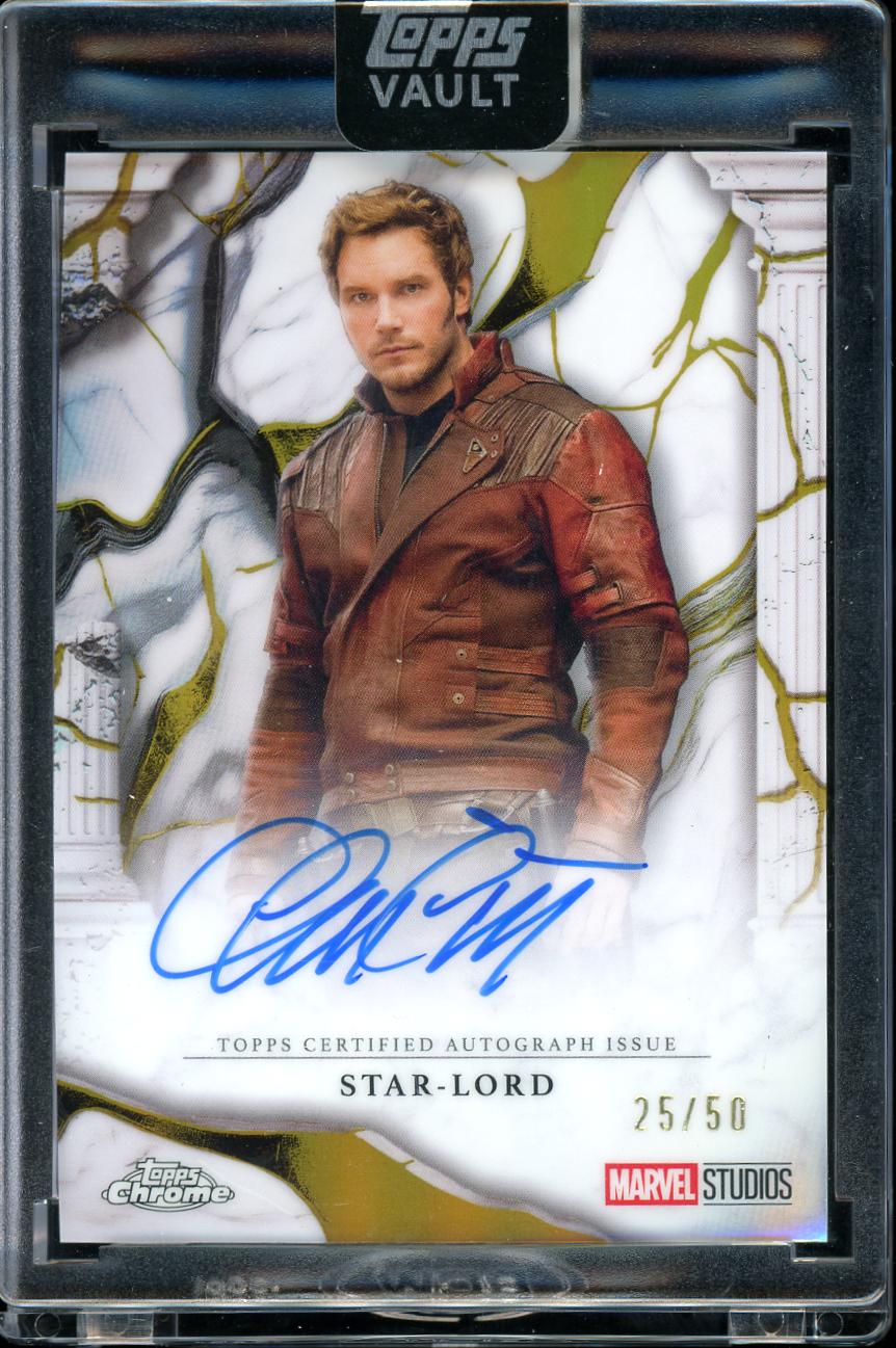 2026 Topps Vault Marvel Auto Star-Lord Gold 25/50