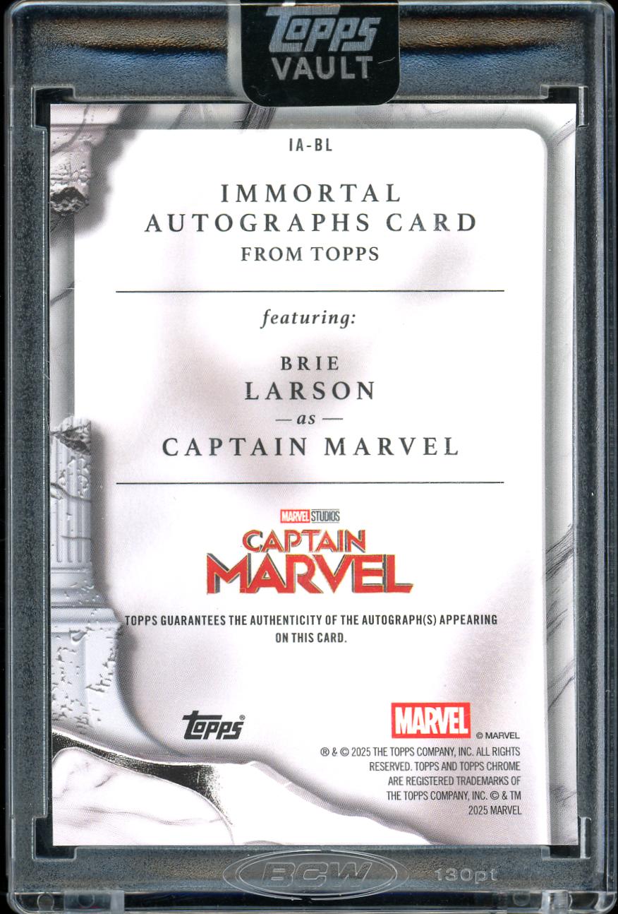 2026 Topps Vault Marvel Red Auto Captain Marvel 3/5