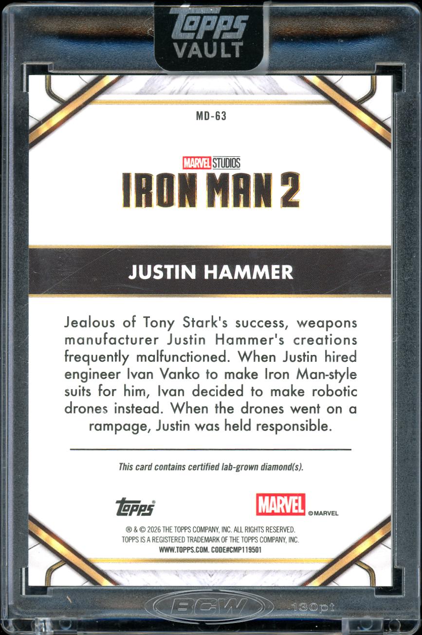 2026 Topps Vault Marvel Diamond Juston Hammer 29/50