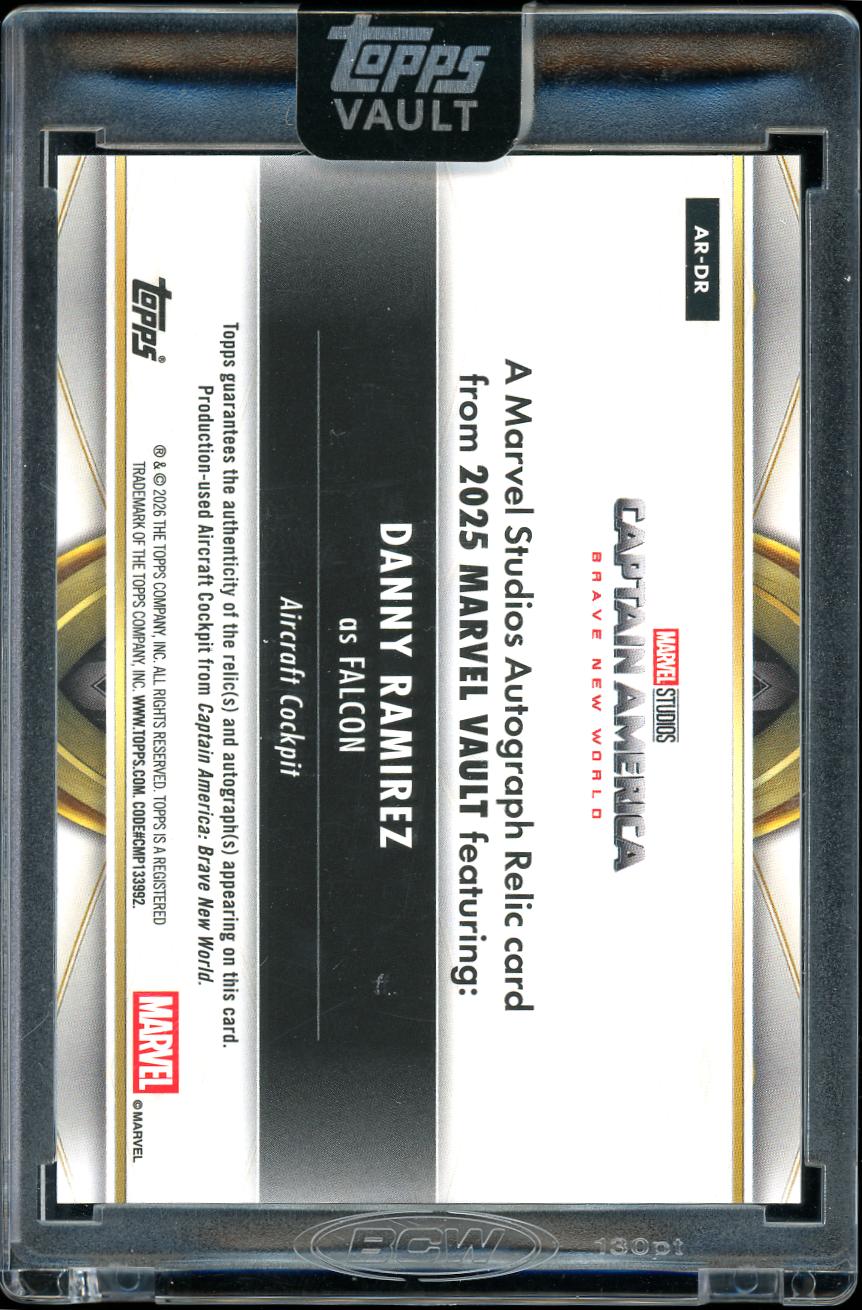 2026 Topps Vault Marvel Relic Auto Falcon 03/50