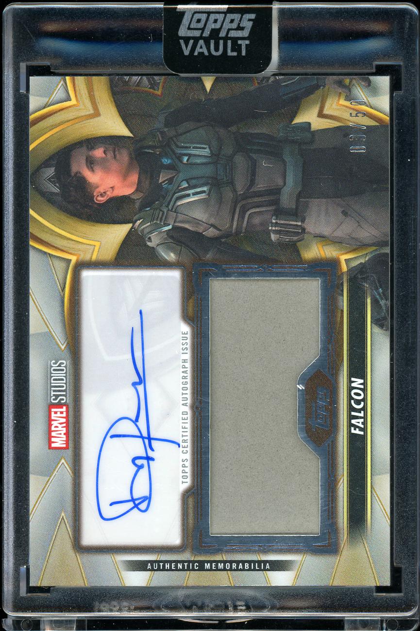 2026 Topps Vault Marvel Relic Auto Falcon 03/50