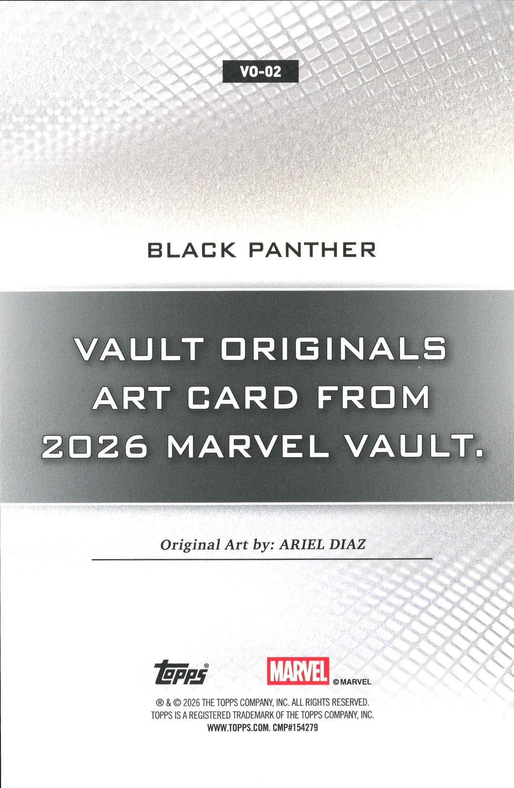 2026 Topps Vault Marvel Black Panther Large Box Topper 5x7in