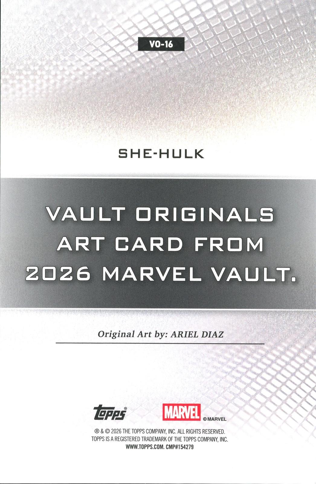 2026 Topps Vault Marvel She-Hulk Large Box Topper 5x7in