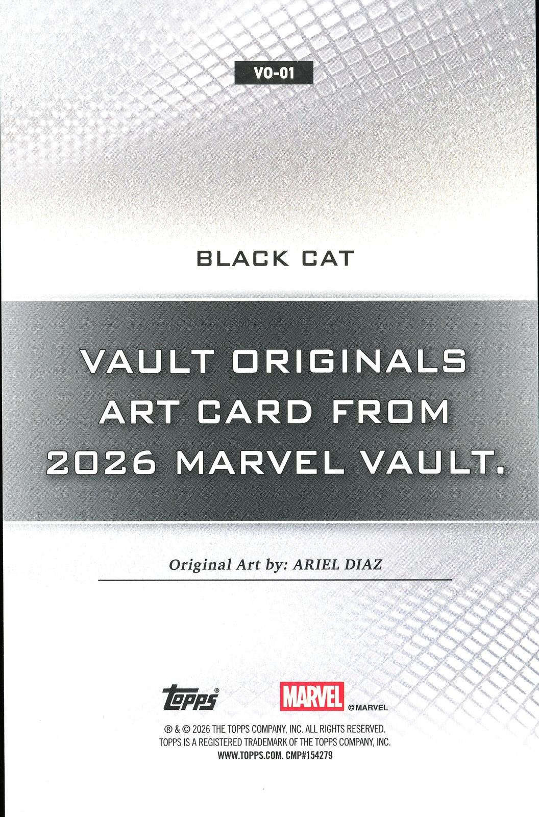 2026 Topps Vault Marvel Black Cat Large Box Topper 5x7in