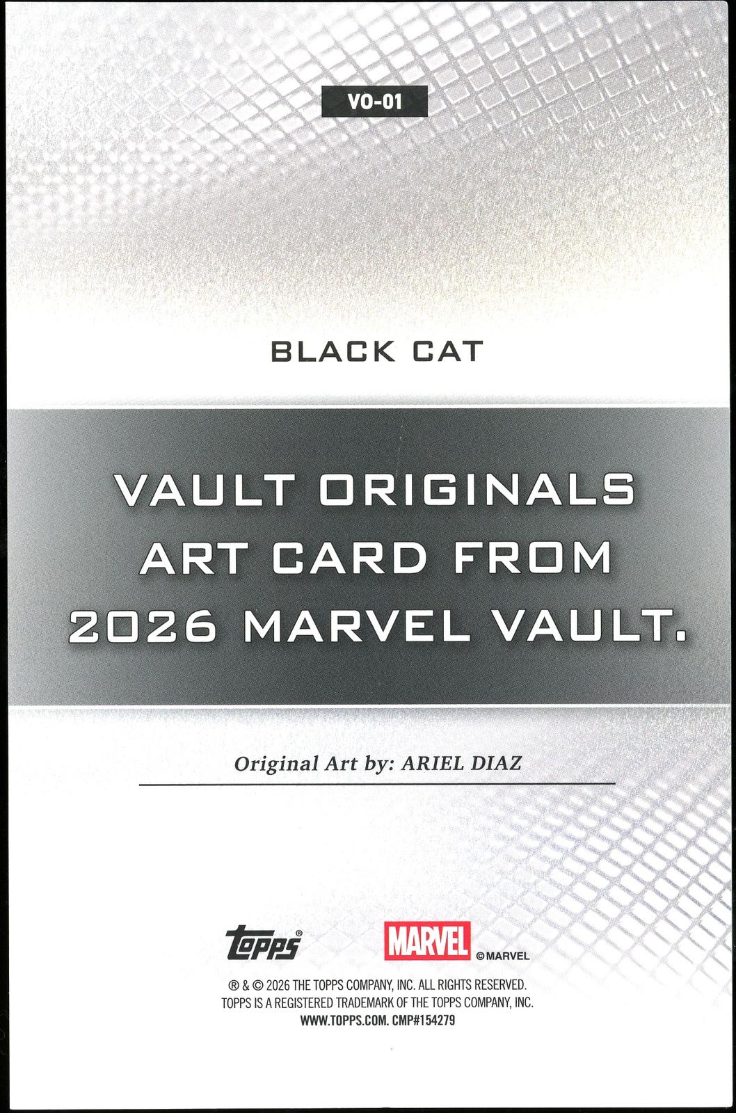 2026 Topps Vault Marvel Black Cat Large Box Topper 5x7in