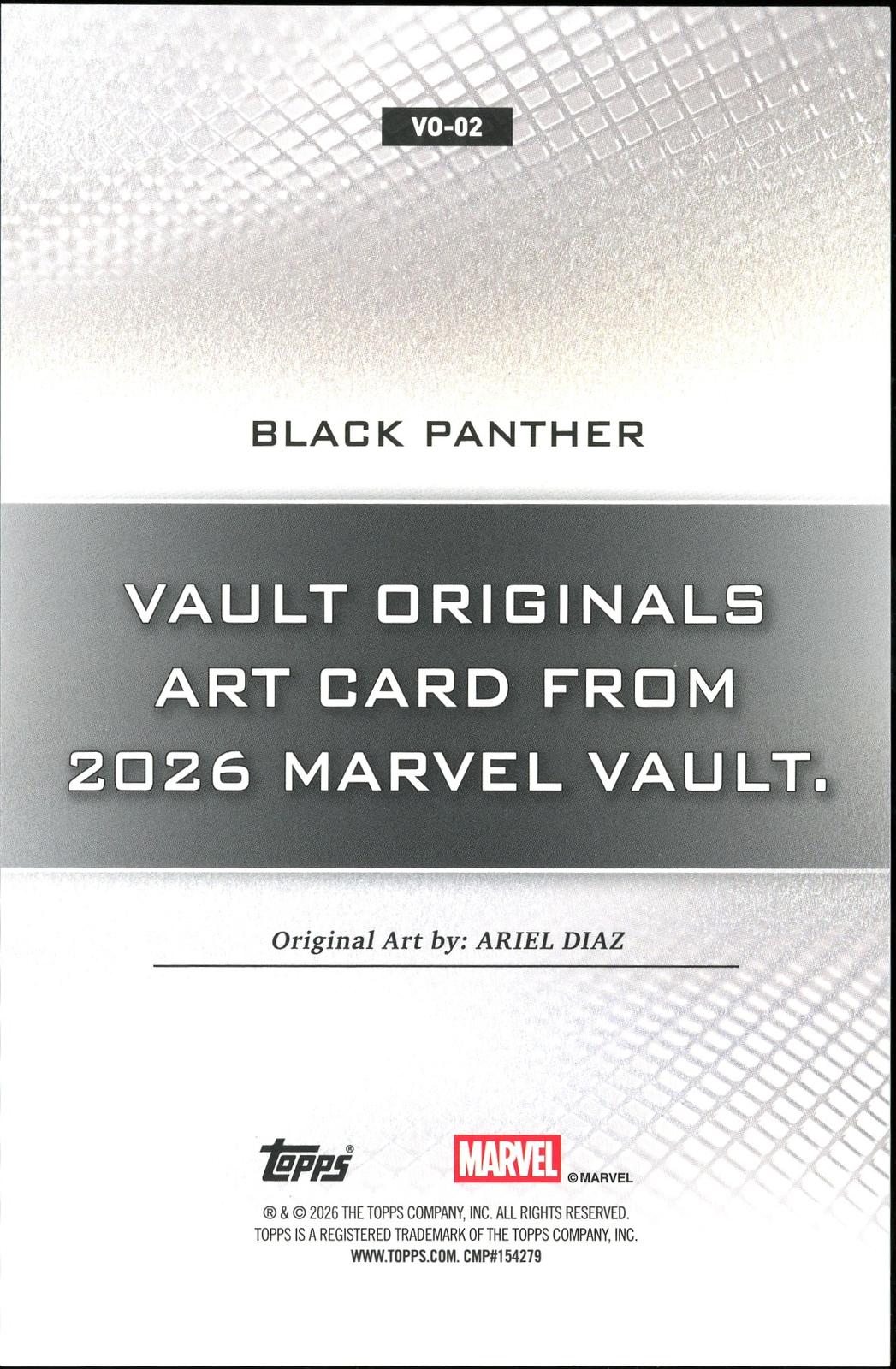 2026 Topps Vault Marvel Black Panther Large Box Topper 5x7in