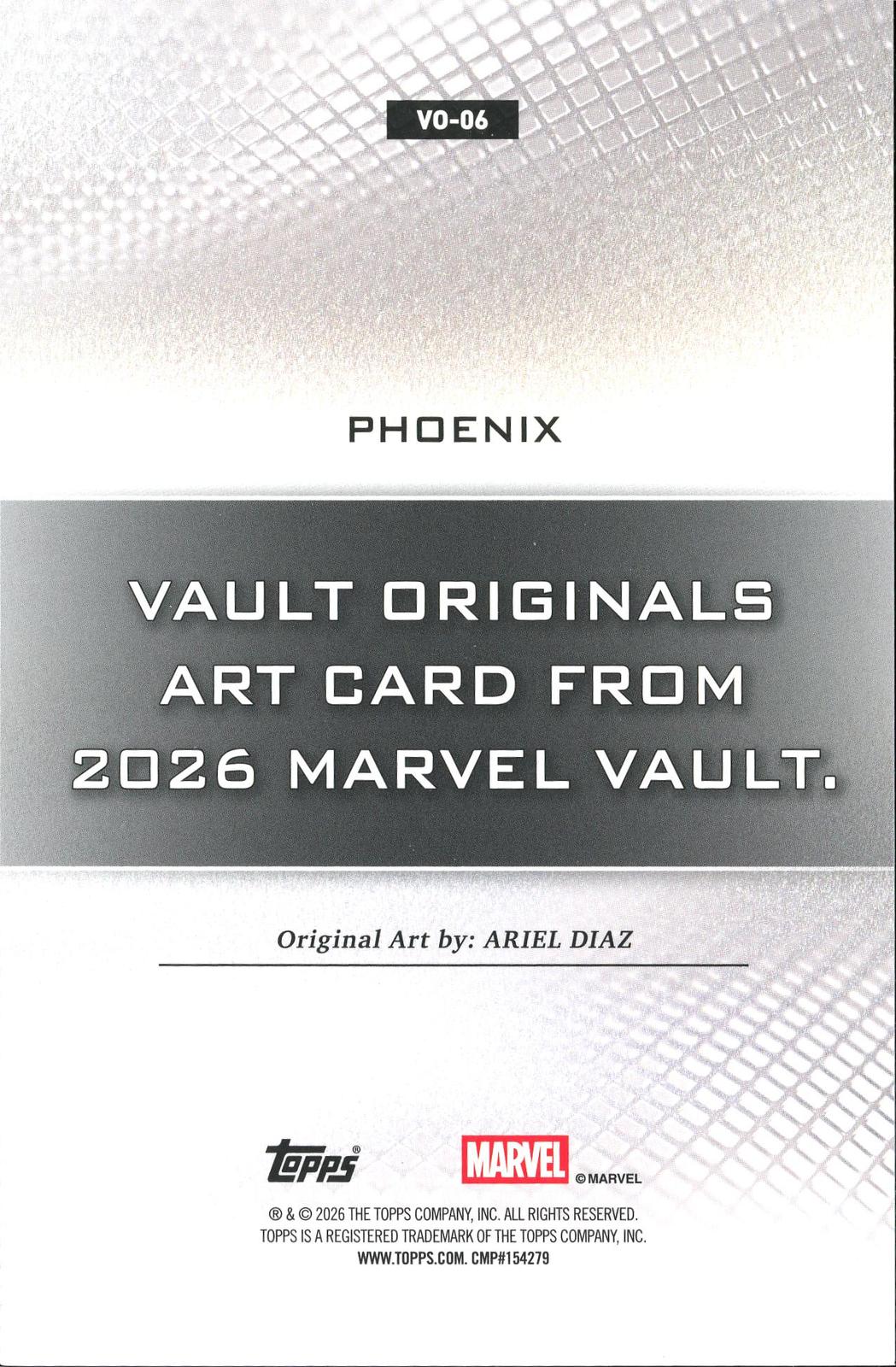 2026 Topps Vault Marvel Phoenix red 5/5 Large Box Topper 5x7in