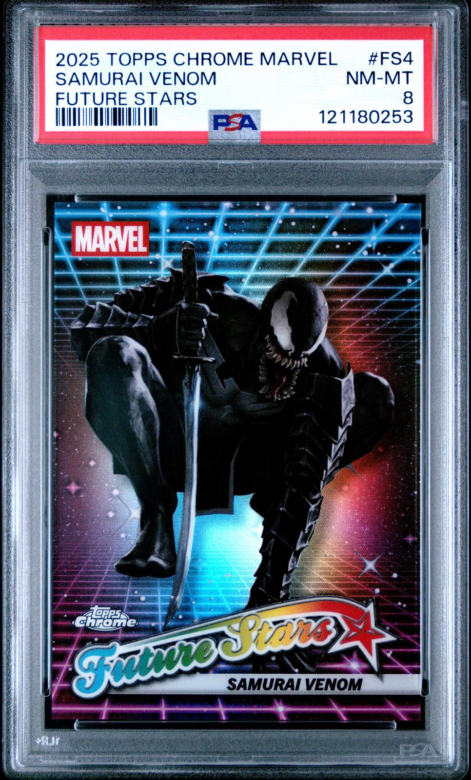 2025 Topps Chrome Marvel Future Stars #FS4 Samurai Venom PSA 8