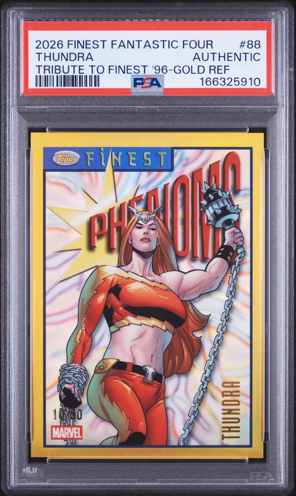 2026 Topps Finest: Fantastic Four 65th Anniversary '96-Gold Ref PSA 0