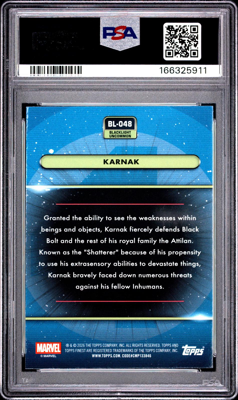 2026 Topps Finest: Fantastic Four 65th 1960'S Blacklight Purple Lava PSA 10