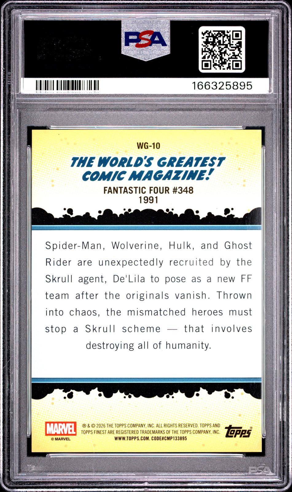 2026 Topps Finest: Fantastic Four World'S Greatest Comic Magazines PSA 9