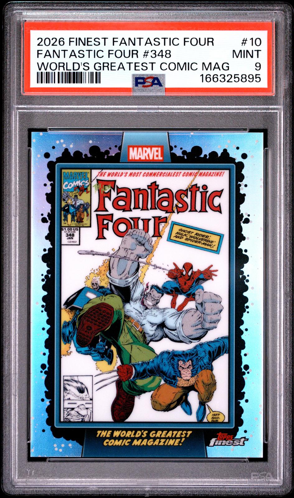 2026 Topps Finest: Fantastic Four World'S Greatest Comic Magazines PSA 9
