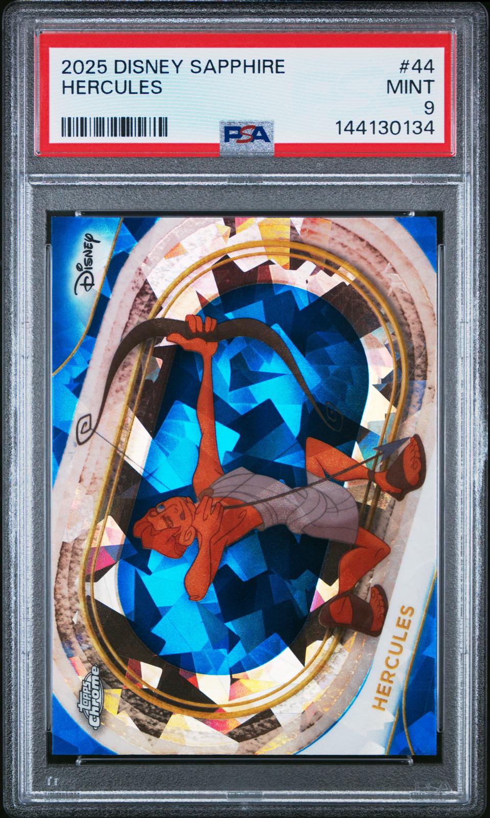 2025 Topps Chrome Disney Sapphire Edition #44 Hercules PSA 9