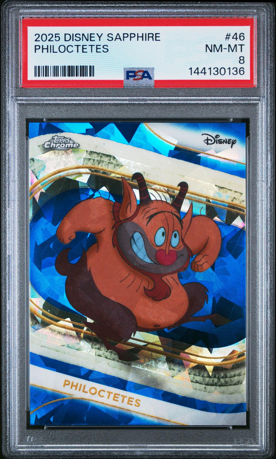 2025 Topps Chrome Disney Sapphire Edition #46 Philoctetes PSA 8