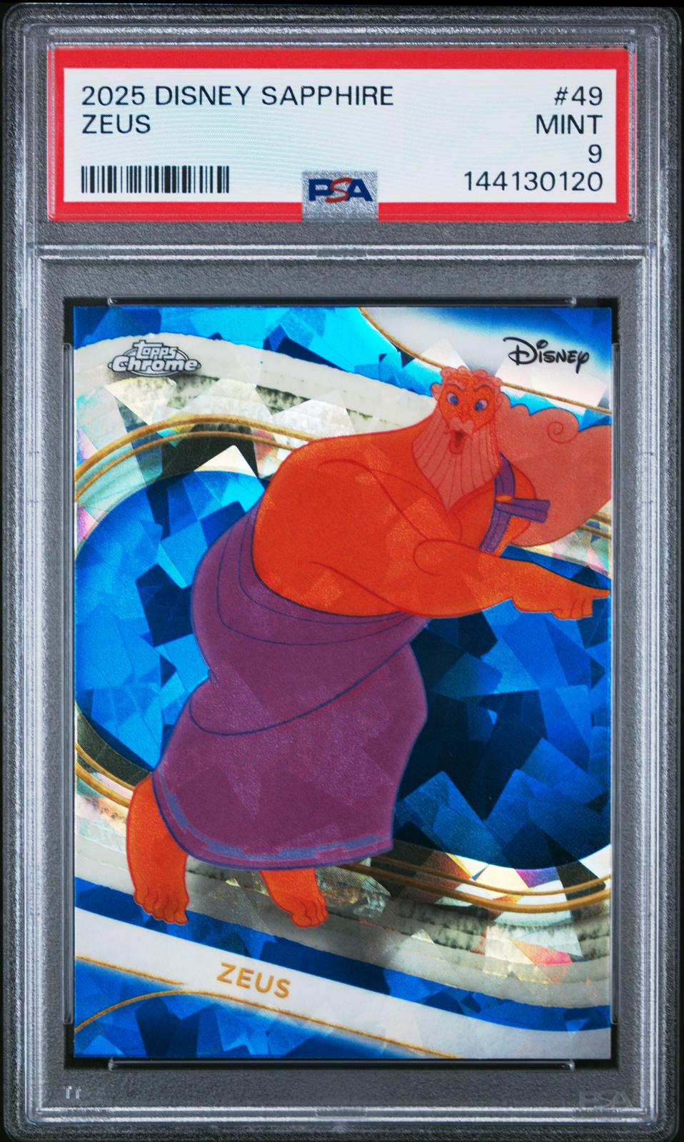 2025 Topps Chrome Disney Sapphire Edition #49 Zeus PSA 9